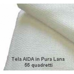 TELA AIDA LANA 100% 55 FORI - HA CM.180
